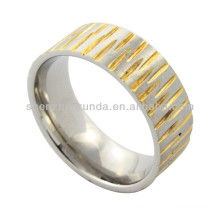 Двухцветное кольцо из нержавеющей стали, вращающееся кольцо для человека с гравировкой